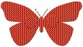 3d effect butterfly red and black color