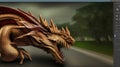 3d effect - dragon - ai-generated