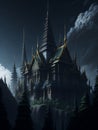 3d effect - A grand palace its spires reaching high