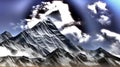 3d effect - high mountains - ai-generated