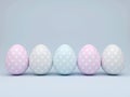 3d elegant pastel Easter eggs