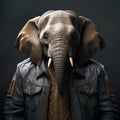 3D elephant wearing a jacket