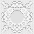 3D embossed white background