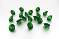 3D Emeralds Royalty Free Stock Photo