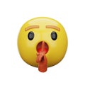 3d emoji Shushing Face Royalty Free Stock Photo