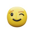 3d emoji Winking Face