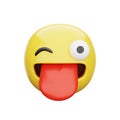 3d emoji Winking Face with Tongue