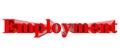 3D Employment word on white background 3d rendering