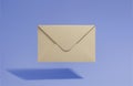 3d envelope. The closed envelope is yellow Royalty Free Stock Photo