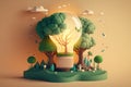 3D environment and Earthday concept Royalty Free Stock Photo