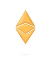 3D Ethereum illustration. ETH icon. Approved Payment icon. Successful transaction. Buy or sell currency online