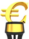 3D euro winner`s podium illustration design Royalty Free Stock Photo