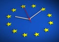 3D European Union Clock Royalty Free Stock Photo