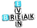 3D Even Break Crossword Royalty Free Stock Photo