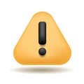 3D exclamation sign Royalty Free Stock Photo