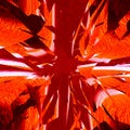 3D exploding surface in red and white