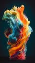 3D Extruded Abstract of Flowing Colors