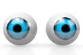 3D eyes illustration, isolated on white background Royalty Free Stock Photo