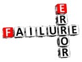 3D Failure Error Crossword Royalty Free Stock Photo
