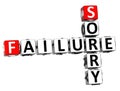 3D Failure Sorry Crossword Royalty Free Stock Photo