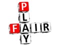 3D Fair Play Crossword text