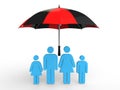 3d family under umbrella