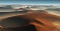 3D Fantasy desert landscape with great sand dunes Royalty Free Stock Photo