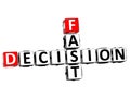 3D Fast Decision Crossword Royalty Free Stock Photo