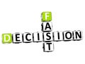 3D Fast Decision Crossword Royalty Free Stock Photo