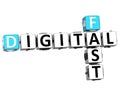 3D Fast Digital Crossword Royalty Free Stock Photo