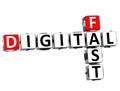 3D Fast Digital Crossword Royalty Free Stock Photo
