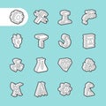 3D Fat Line Icons Royalty Free Stock Photo