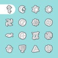 3D Fat Line Icons Royalty Free Stock Photo