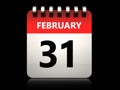 3d 31 february calendar