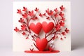 3d festive valentine day greeting card