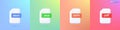 3D File format set icon symbol. Document illustration with colorful badges, docx, xlsx, pptx and pdf Realistic format extension