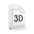 3D file HTML isolated on white background