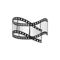 3D film strip, folded transparent blank filmstrip for photo and video production