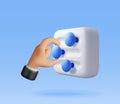 3D filter button and hand
