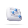 3D filter button icon isolated on white
