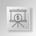 3D Finance presentation icon Business Concept