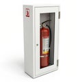 3D Fire extinguisher box icon isolated on white background Royalty Free Stock Photo