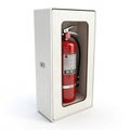 3D Fire extinguisher box icon isolated on white background Royalty Free Stock Photo