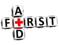 3D First Aid Crossword Block Button text