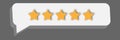 3D Five-Star Rating Icon Royalty Free Stock Photo