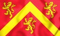 3D Flag of Anglesey, Wales.