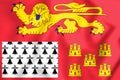 3D Flag of Aquitaine-Limousin-Poitou-Charentes, France.