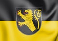 3D Flag of Bad Toelz Bavaria, Germany.