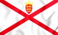 3D Flag of Bailiwick of Jersey.