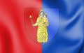 3D Flag of Bastogne Luxembourg province, Belgium.